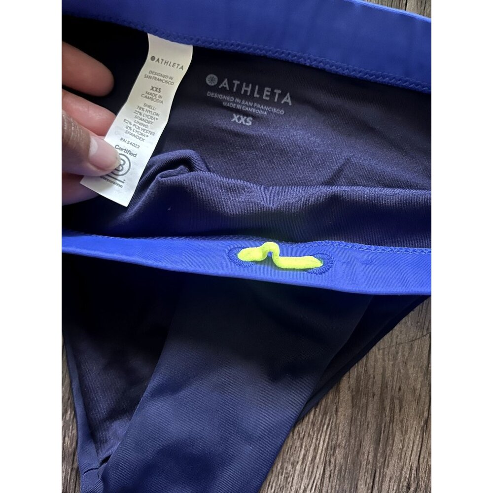 Athleta Freestyle Colorblock High Neck Bikini Set Size XXS - Picture 4 of 6
